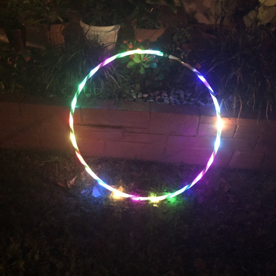 LED Hula Hoop with Adjustable Size and Multicolor Glow from 23" to 35" - Babies Mall
