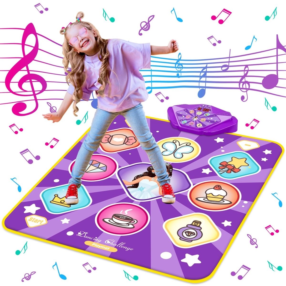 Light - Up Dance Mat for Kids Musical Step Game with 9 Patterns 5 Modes - Babies Mall