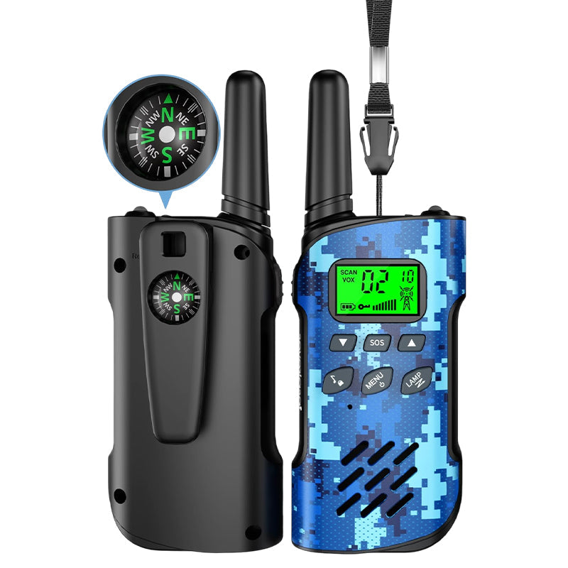 Rechargeable Walkie Talkies, 48H Battery, 3 Mile Range, 8 Channels