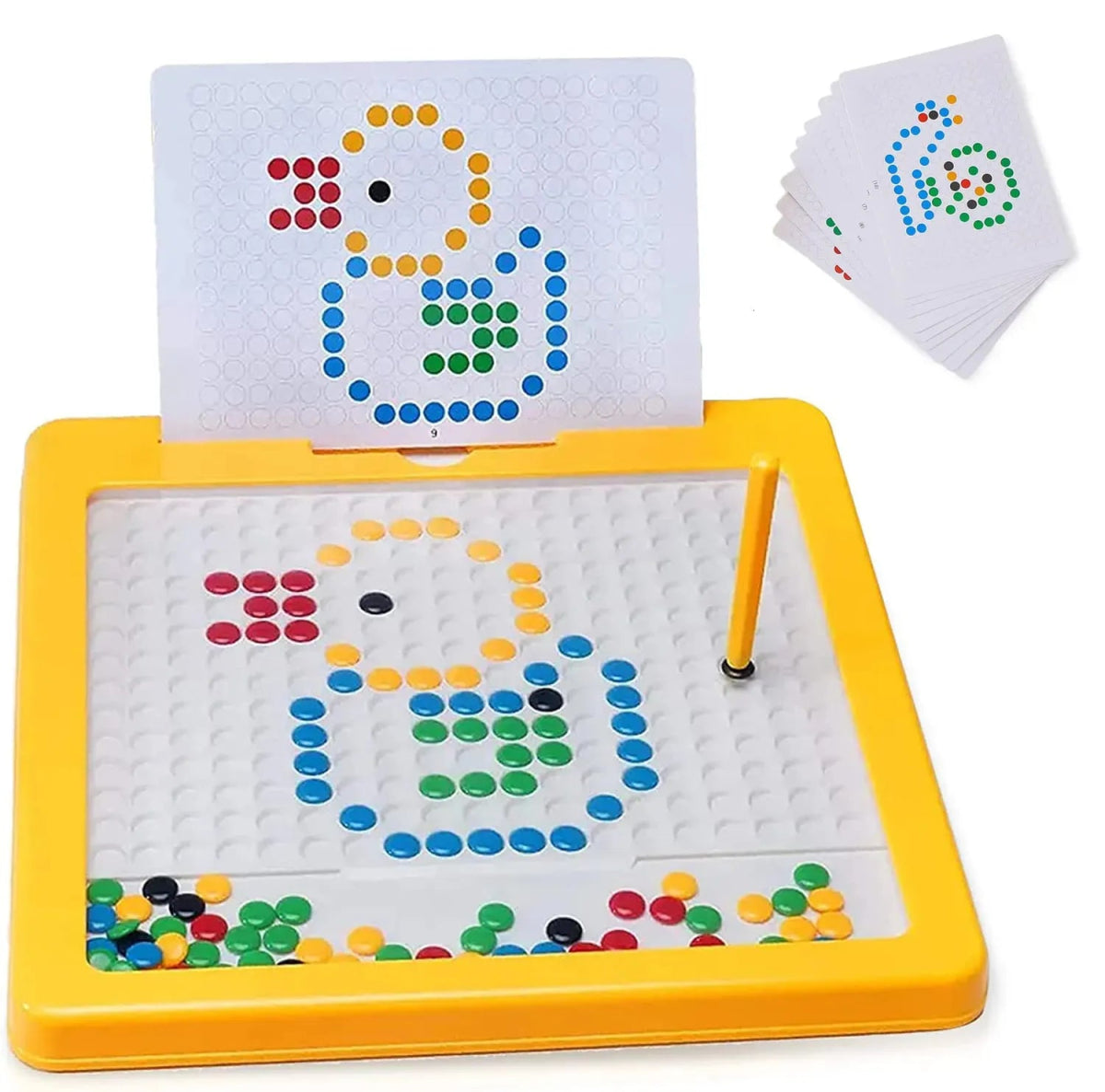 Magnetic Drawing Board for Kids - 10.3 Inch Dot Art Pad, Travel Toy - Babies Mall