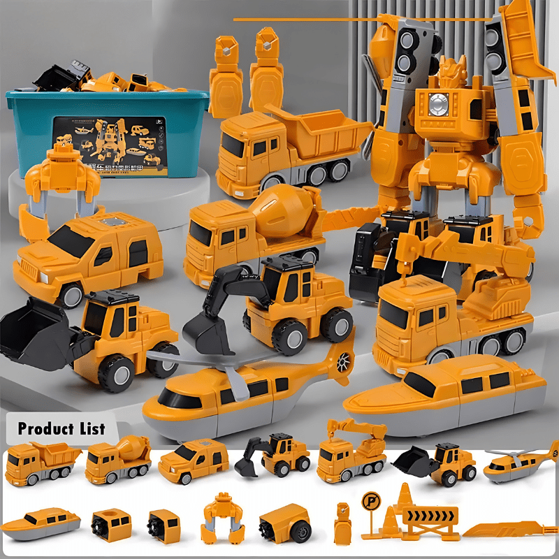 Magnetic Modular Toy Set for Building Vehicles and Giant Robot - Babies Mall