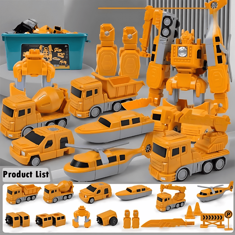 Magnetic Modular Toy Set for Building Vehicles and Giant Robot - Babies Mall