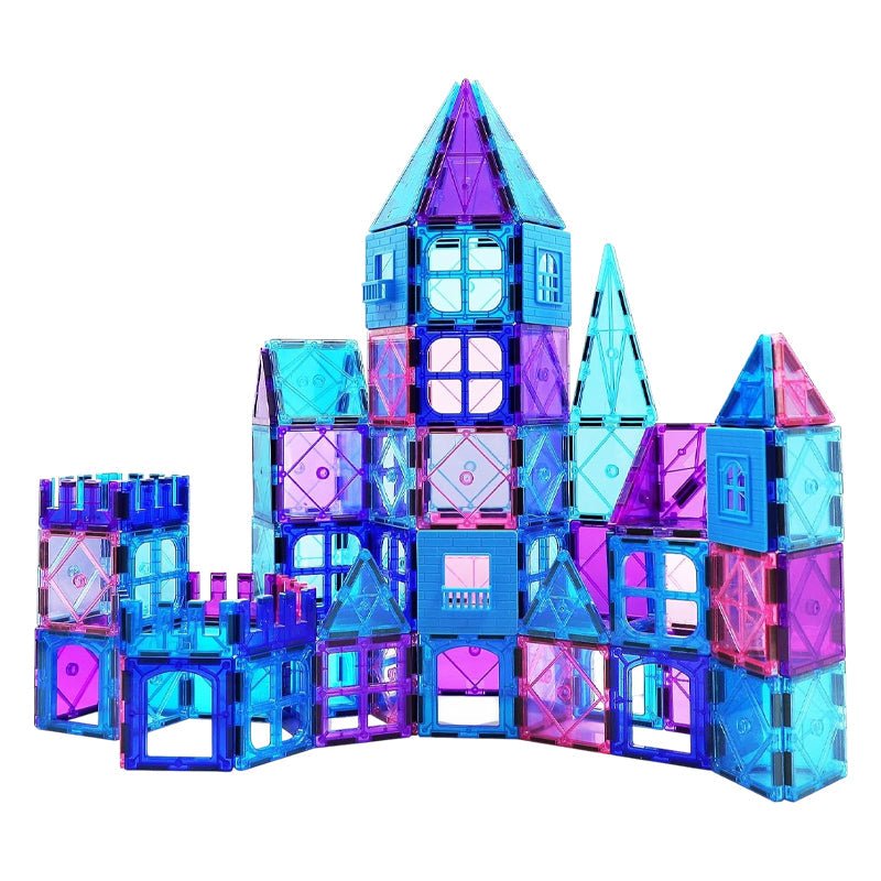 Magnetic Tiles Set 100PCS, Girls Building Blocks Toy 3D Castle - Babies Mall