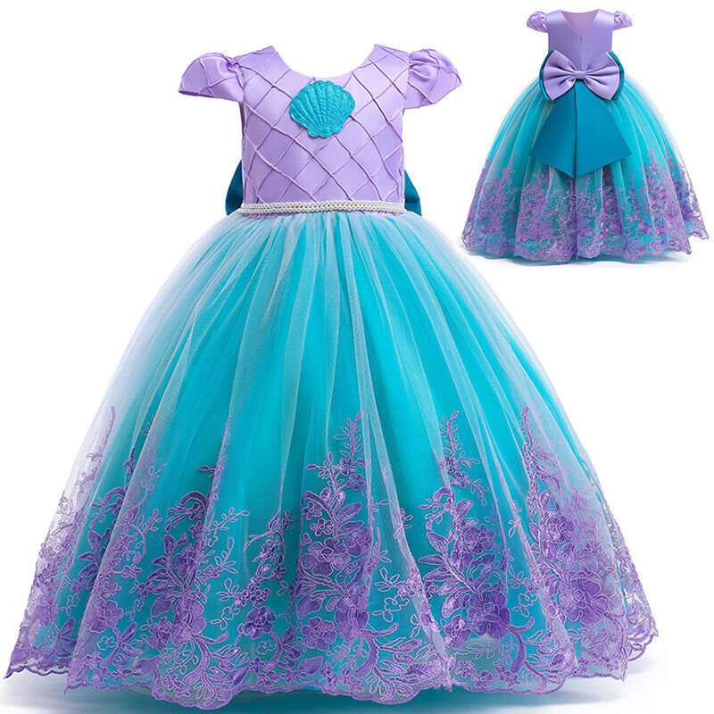 Mermaid Princess Dress Multi - Layered Costume, Ages 3–9 - Babies Mall