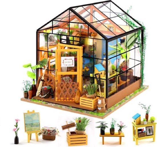 Miniature house Kit with Furniture DIY Gift for Adults and Kids - Babies Mall