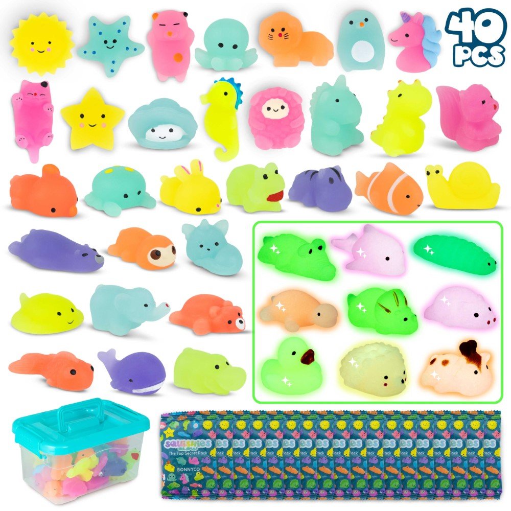 Mochi Squishy Toys – Soft Mini Squeeze Animals Pack in Individual Bags - Babies Mall
