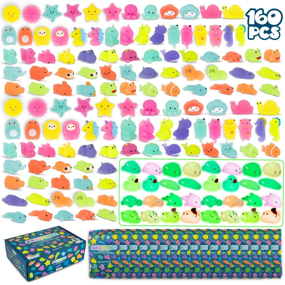Mochi Squishy Toys – Soft Mini Squeeze Animals Pack in Individual Bags - Babies Mall