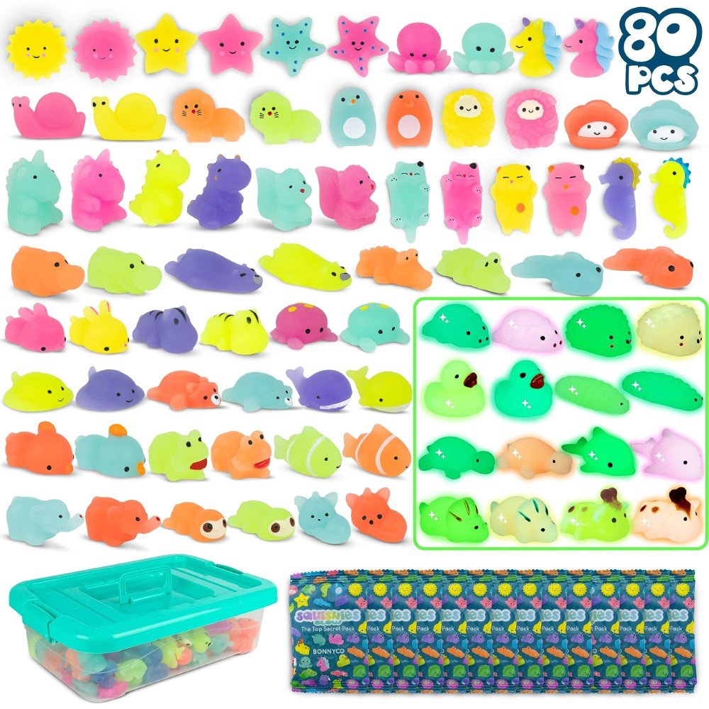 Mochi Squishy Toys – Soft Mini Squeeze Animals Pack in Individual Bags - Babies Mall