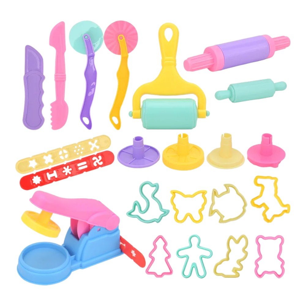 Modeling Clay Tools Set for Kids with Pastel Colors - Babies Mall