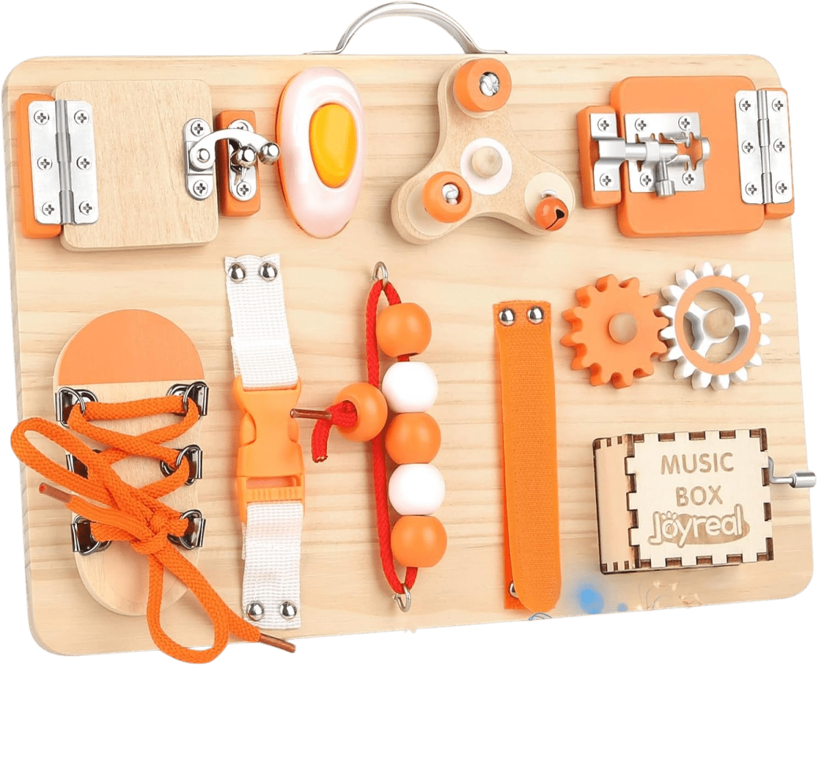 Montessori Busy Board - Interactive Activity Panel for Toddlers 1 - 3 - Babies Mall