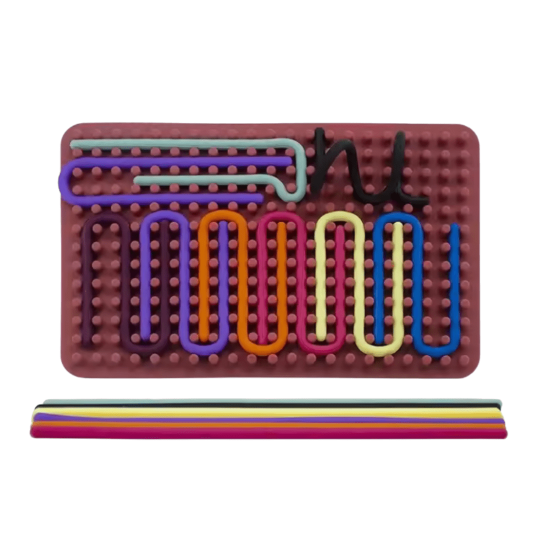 Montessori Silicone Sensory Board with Adhesive Colorful Strips - Babies Mall