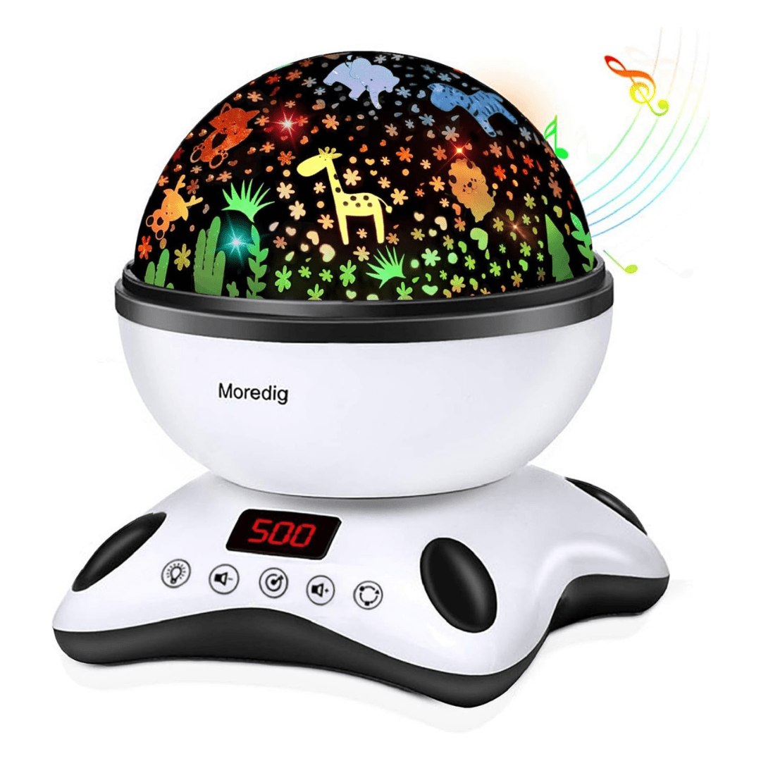 Musical Baby Night Light Projector with 8 Colors & Timer - Babies Mall