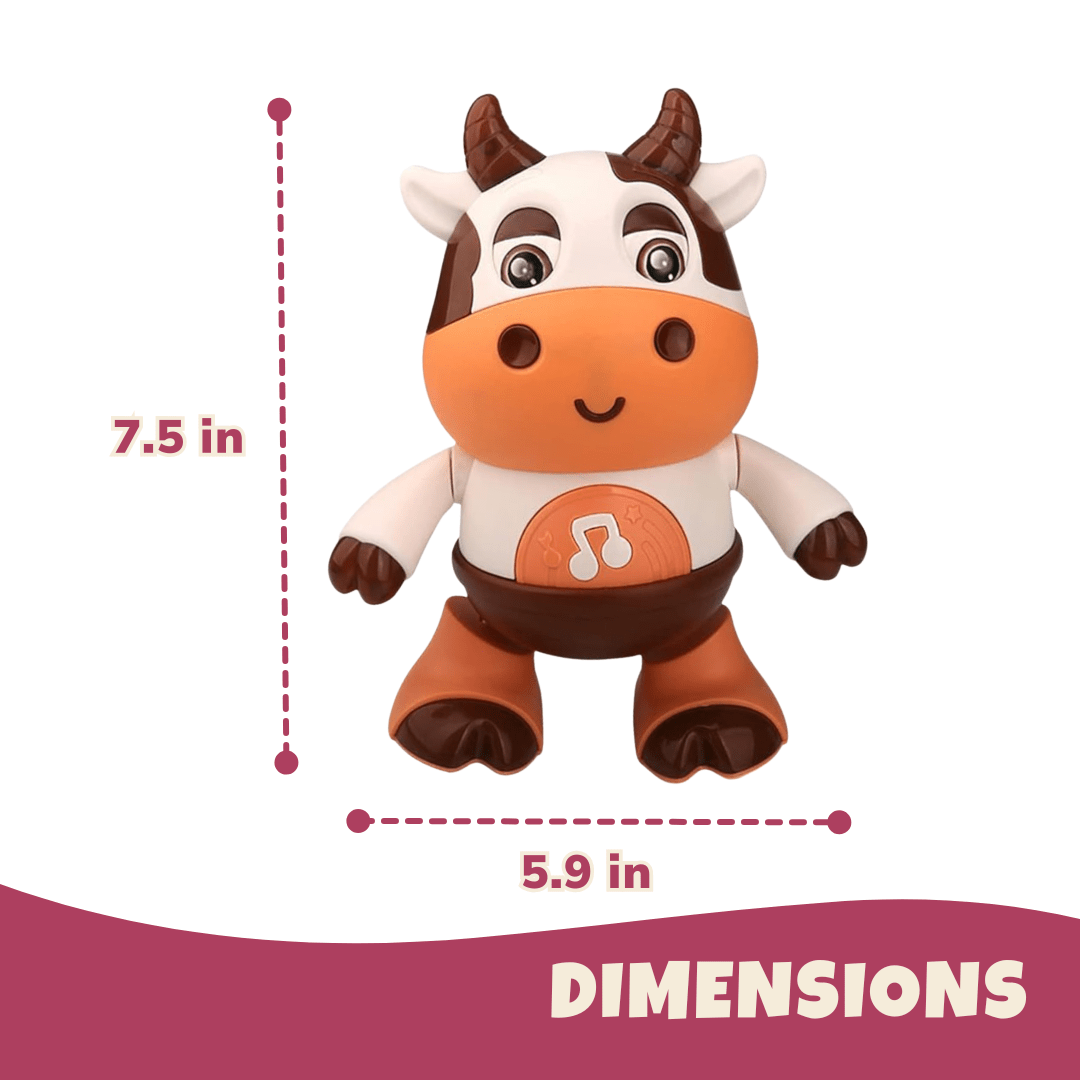 Musical Cow – Singing, Dancing, Walking with LED Lights, Moving Eyes - Babies Mall