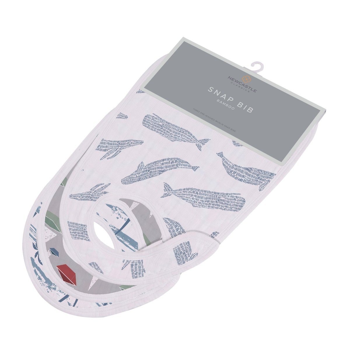 Ocean Tides Bamboo Snap Bibs - Babies Mall