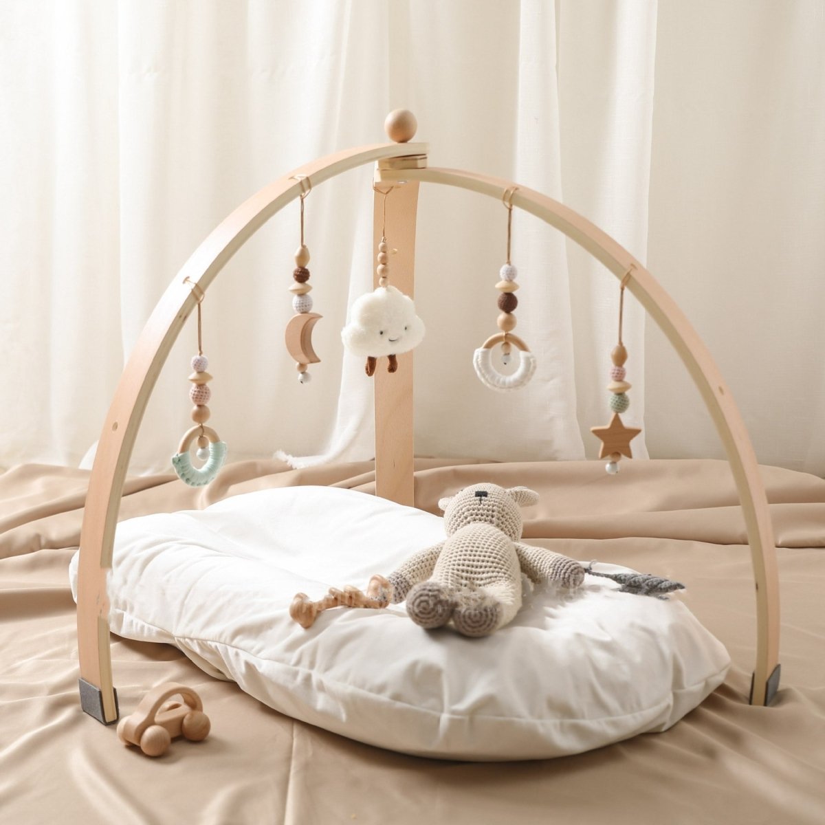 Play Arch Baby Gym with Hanging Toys, Multi - Texture Attachments - Babies Mall