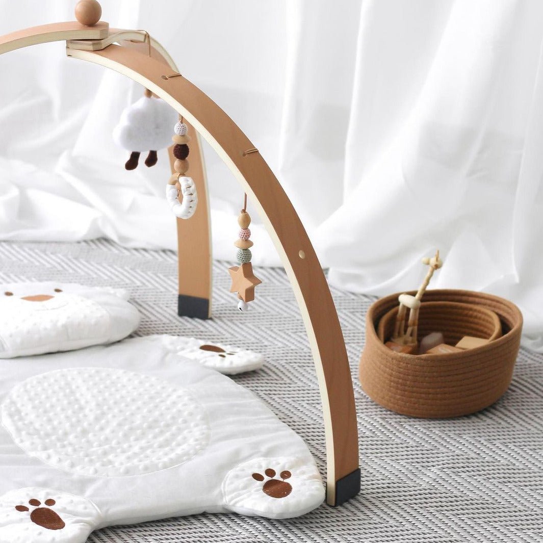 Play Arch Baby Gym with Hanging Toys, Multi - Texture Attachments - Babies Mall