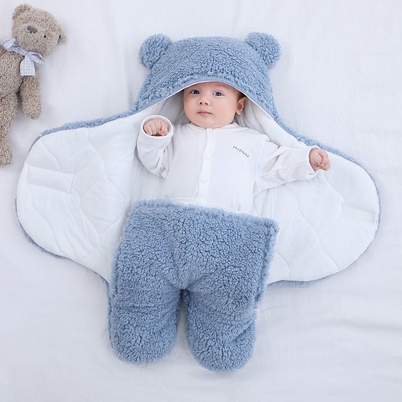 Plush Wrap Colored Blanket with Cotton Lining for Babies Ages 0–2 - Babies Mall