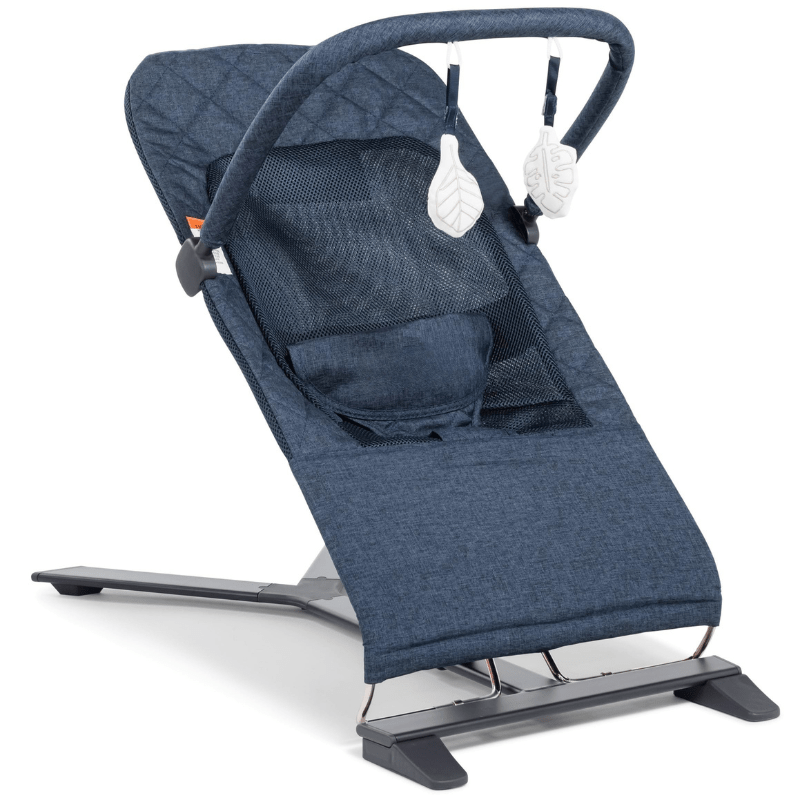 Portable Baby Bouncer with 3 Recline Positions, Mesh Inset, and Toys - Babies Mall