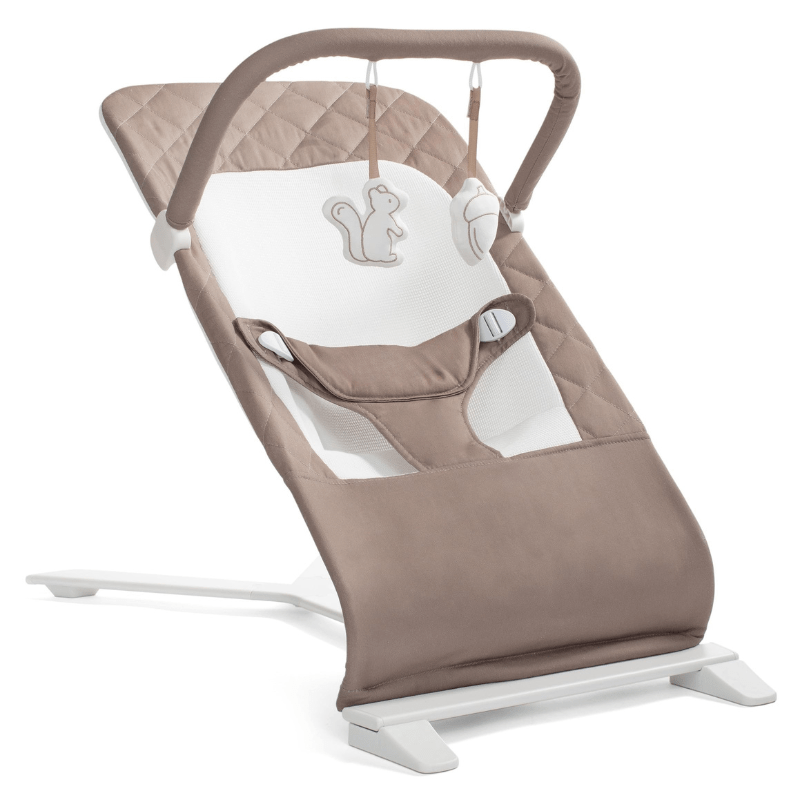 Portable Baby Bouncer with 3 Recline Positions, Mesh Inset, and Toys - Babies Mall
