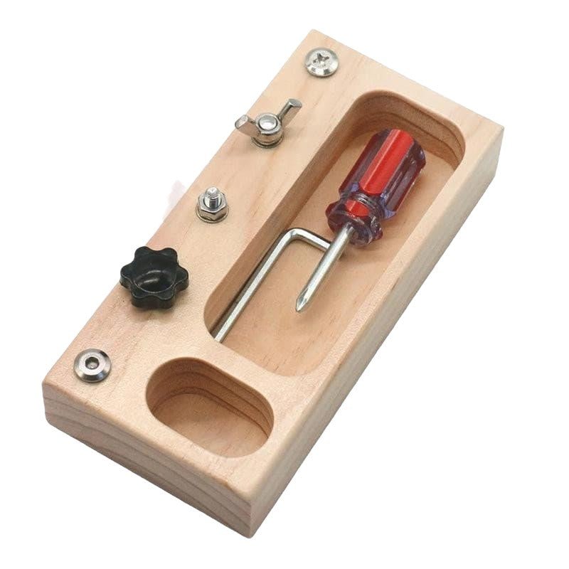 Portable Wooden Screwdriver Board with Built - in Tool Storage - Babies Mall