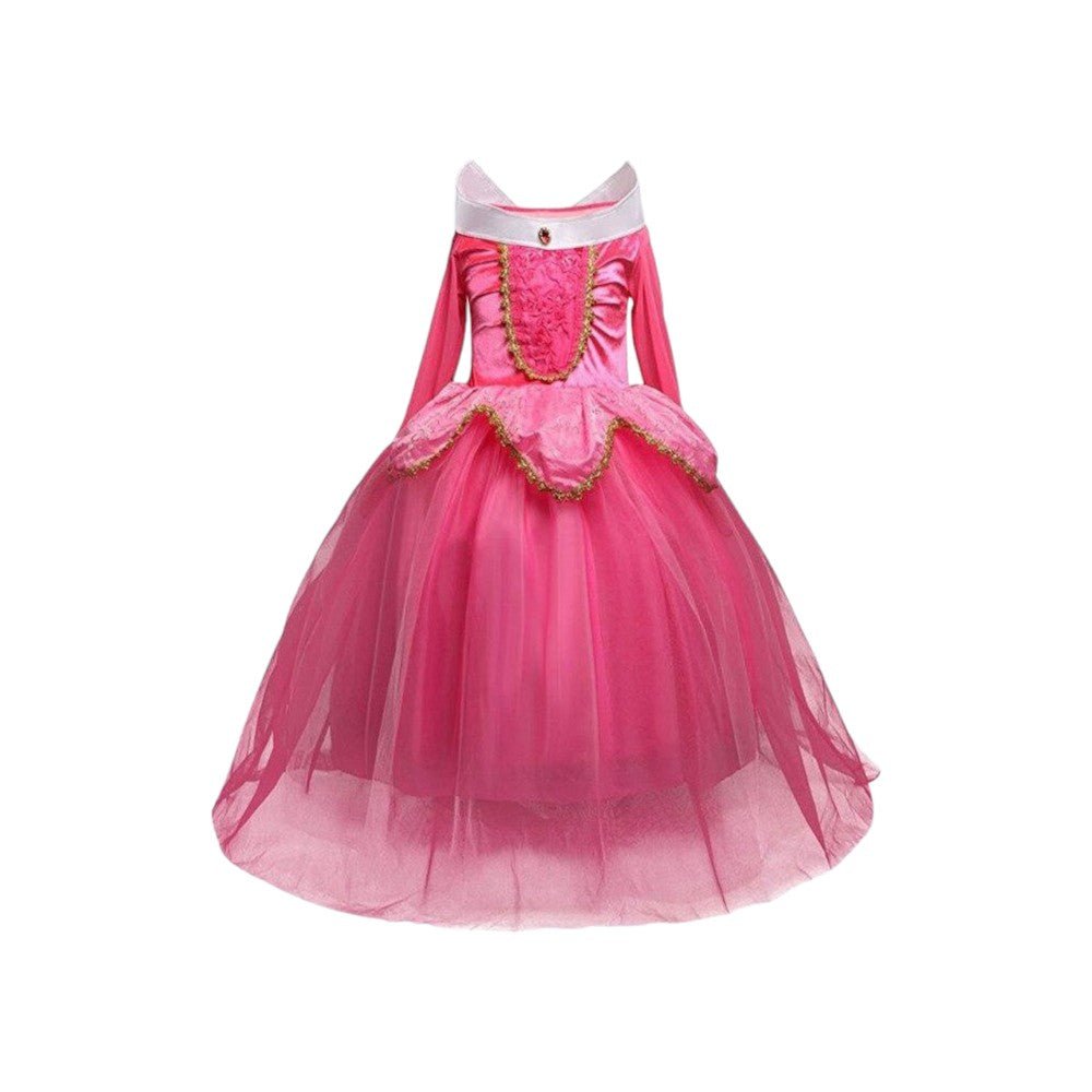 Princess Aurora Pink Dress for Girls, Cosplay Costume 3–10 Years - Babies Mall