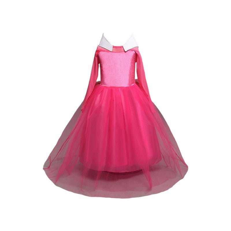 Princess Aurora Pink Dress for Girls, Cosplay Costume 3–10 Years - Babies Mall