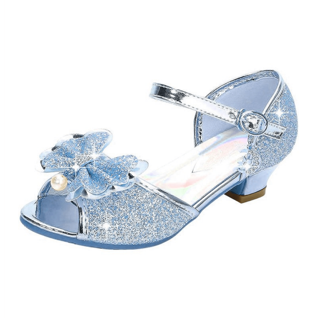 Princess Heeled Sandals for Girls - Glitter & Buckle Design - Babies Mall