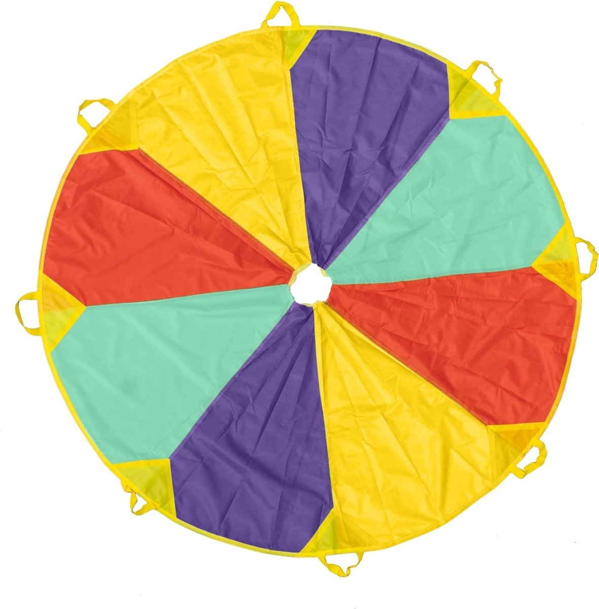 Rainbow Parachute Tent with 8 Handles, 6 Ft Diameter, Boys & Girls - Babies Mall