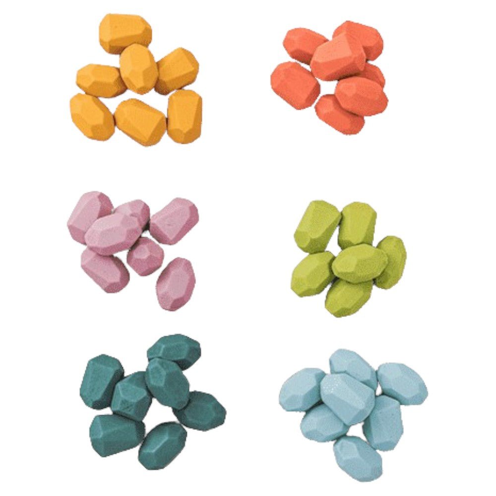 Rainbow Stacking Wooden Stones - Montessori Balance Blocks - Babies Mall