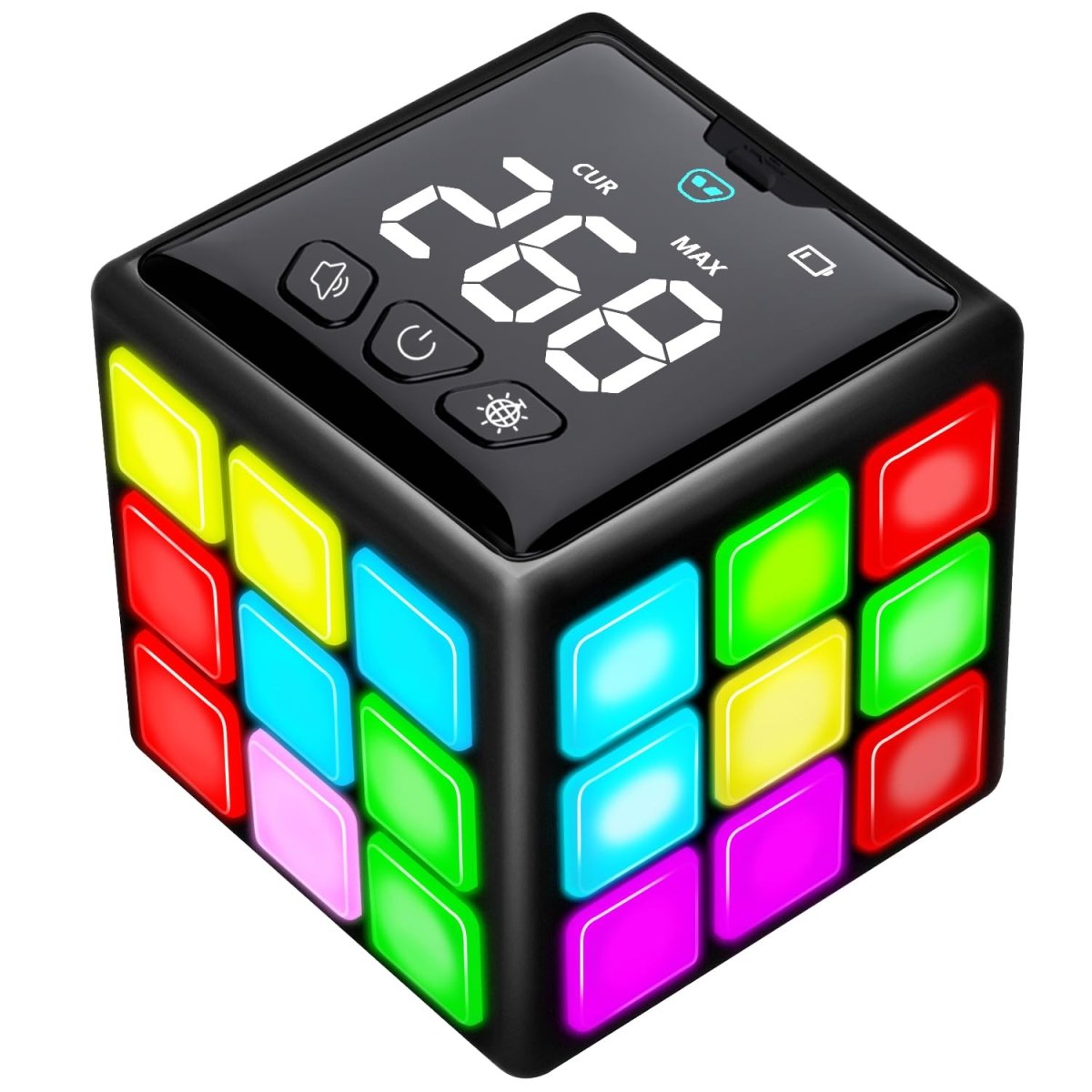 Rechargeable Handheld Cube, 15 Brain & Memory Games with Score Screen - Babies Mall