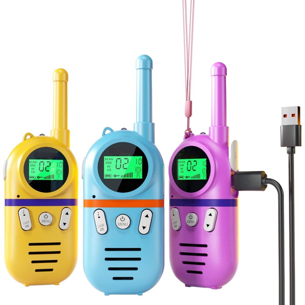 Rechargeable Walkie Talkies for Kids 48H Battery, 8 Channels, 3 - Mile Range - Babies Mall