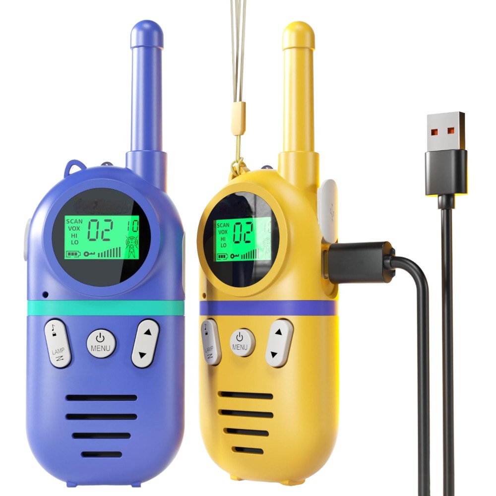 Rechargeable Walkie Talkies for Kids 48H Battery, 8 Channels, 3 - Mile Range - Babies Mall