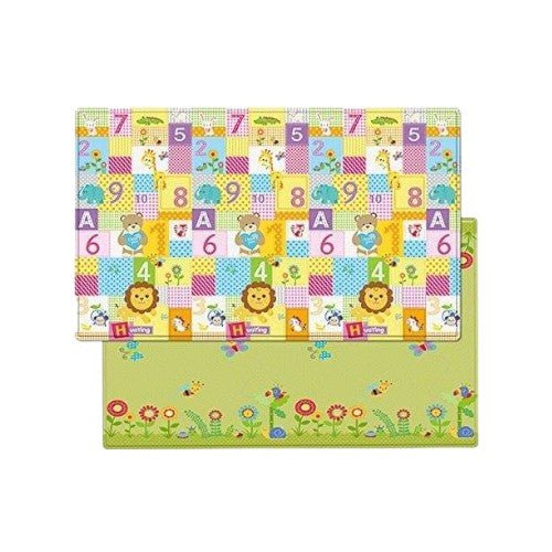 Reversible Baby Foam Play Mat with Letters, Animals, and Vehicles - Babies Mall