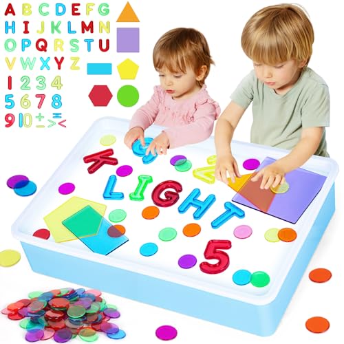 Sensory Light Table Set 148 Pieces for Learning, Letters & Numbers - Babies Mall
