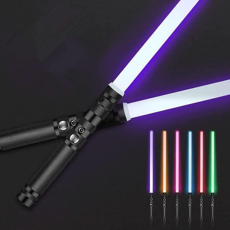 Set Of Two Metal Hilt Lightsaber With Handle, Multiple Light Options - Babies Mall