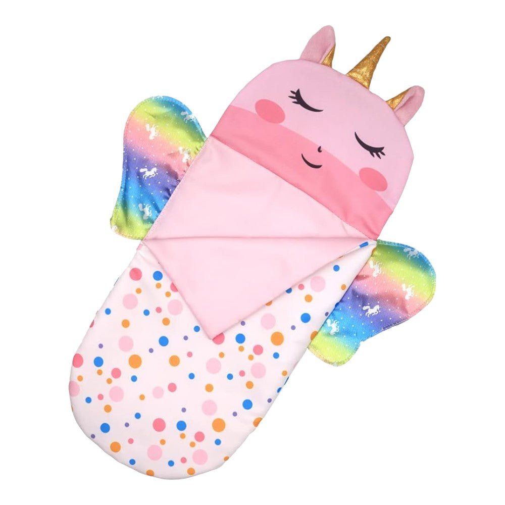 Soft Cotton Doll Sleeping Bag With Unicorn Print for 10 - 15” Dolls - Babies Mall