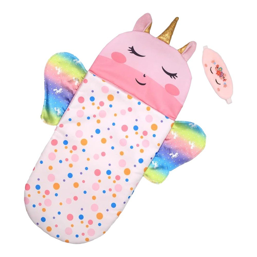 Soft Cotton Doll Sleeping Bag With Unicorn Print for 10 - 15” Dolls - Babies Mall