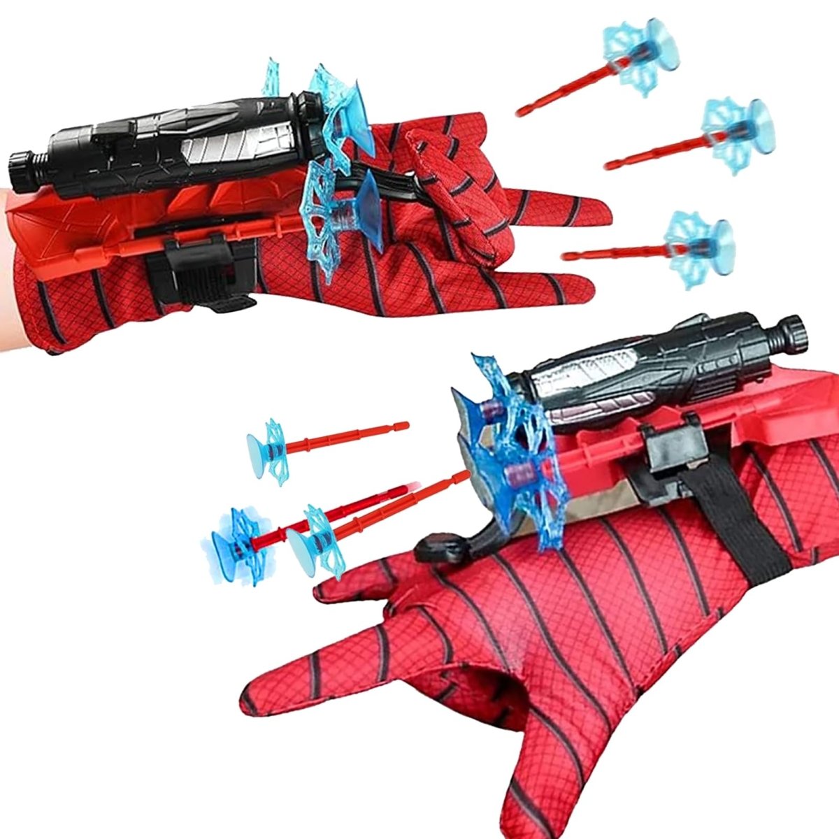 Spider Hero Launcher Set 2 Gloves, 3 Projectiles, Wrist Blaster Toy - Babies Mall