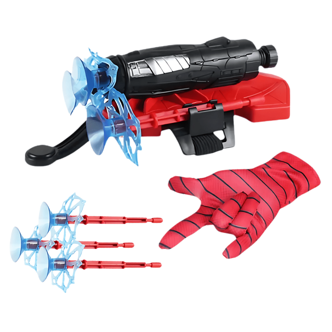 Spider Web Launcher Glove with Suction Darts and Pull Rope Mechanism - Babies Mall