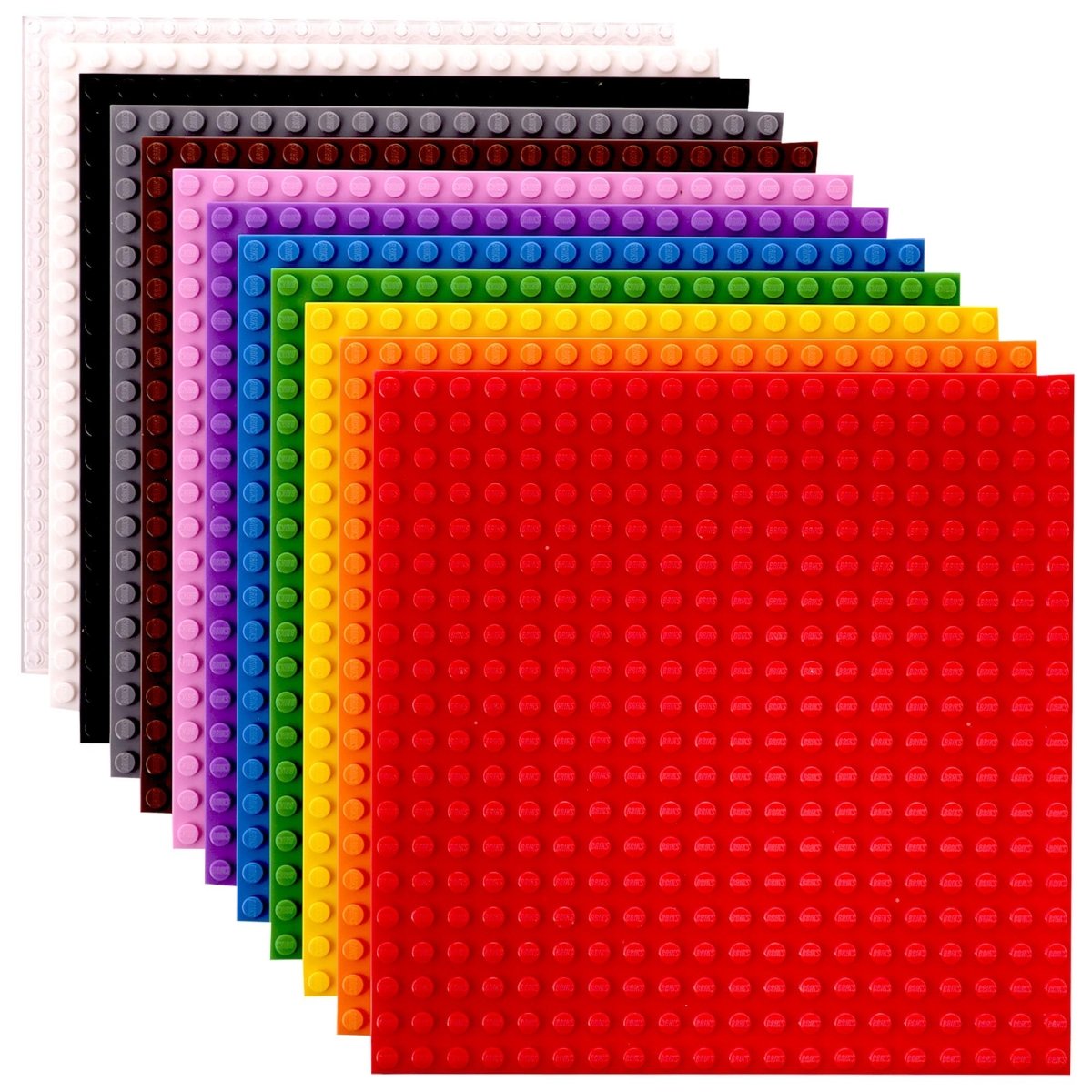 Stackable 6x6 Baseplates 12 Pack Compatible Large Brick Boards - Babies Mall