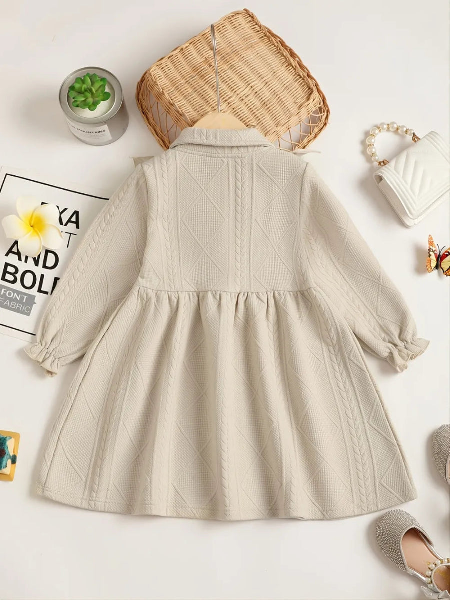 Toddler Girls Ruffled Bow Dress for Special Occasions - Babies Mall