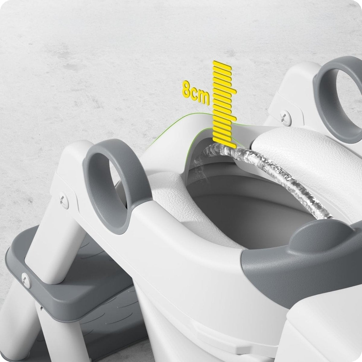 Toddler Toilet Seat with Step, Non - Slip Cushion & Splash Guard - Babies Mall