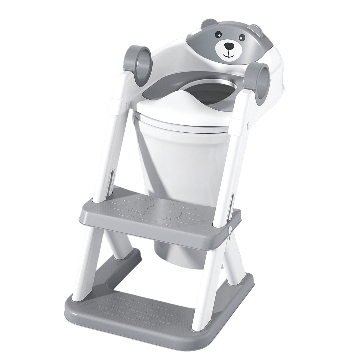 Toddler Toilet Seat with Step, Non - Slip Cushion & Splash Guard - Babies Mall
