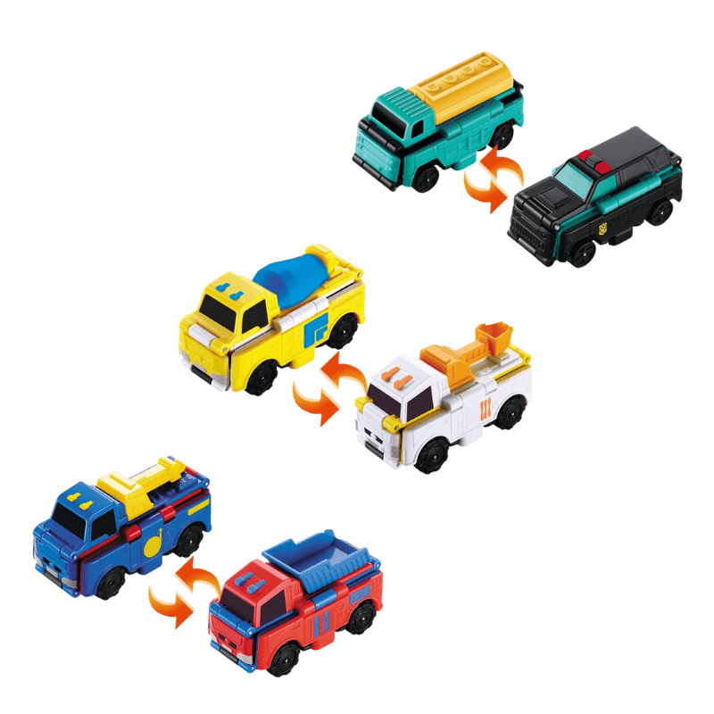 Transforming Flip Cars for Kids Dual - Sided Vehicle Toy for Ages 2 - 5 - Babies Mall