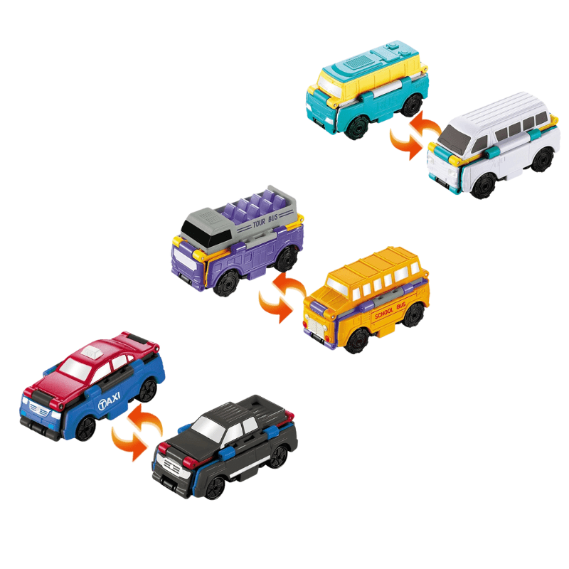 Transforming Flip Cars for Kids Dual - Sided Vehicle Toy for Ages 2 - 5 - Babies Mall