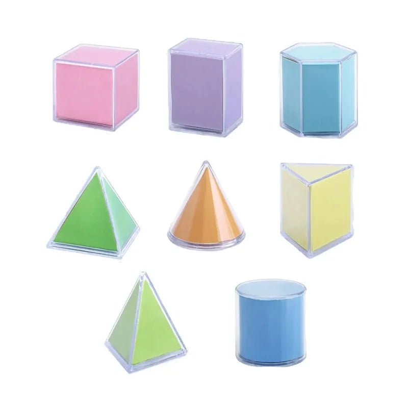 Transparent 3D Geometric Shapes – Hands - On Math & STEM Learning - Babies Mall