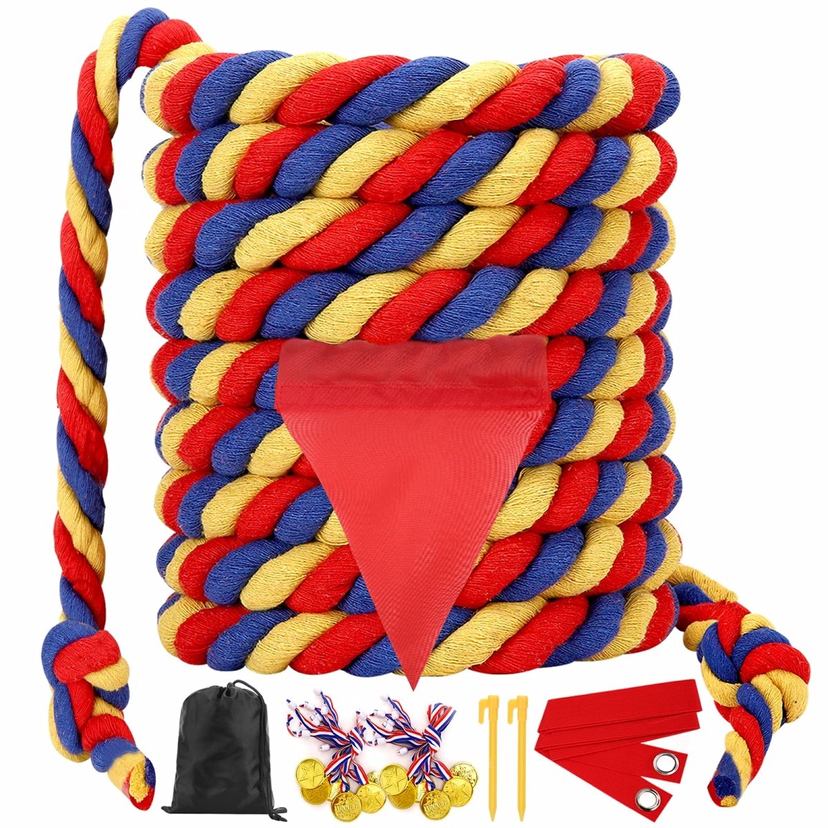 Tug of War Rope with Medals & Whistle for Team Games - Babies Mall