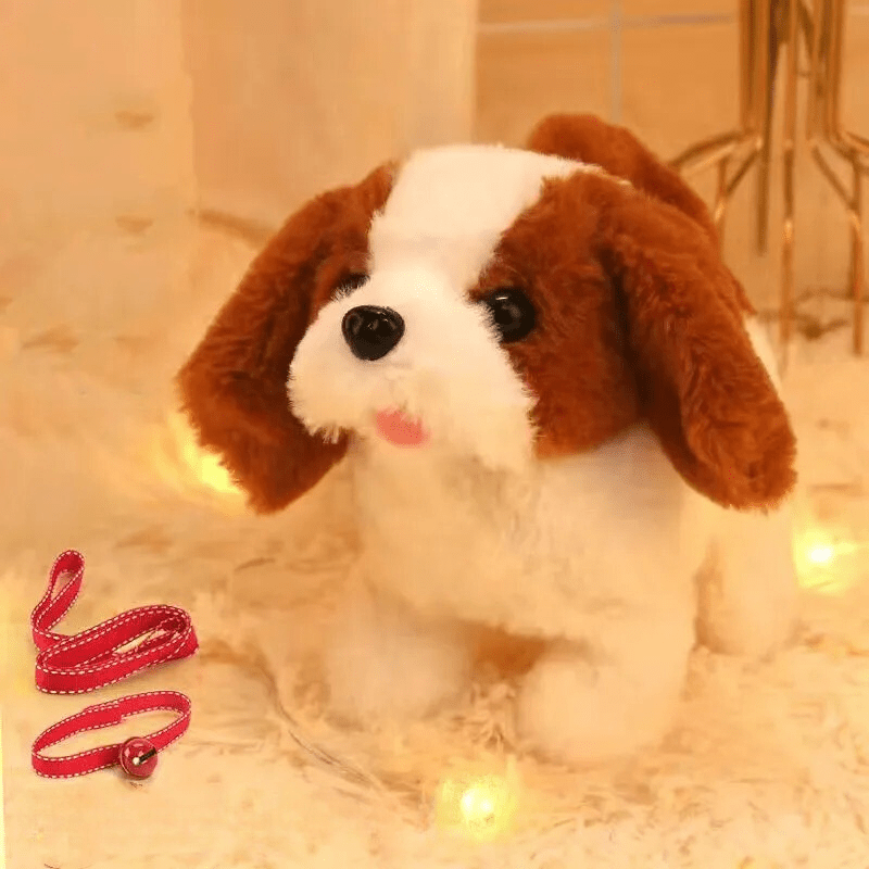 Walking Plush Dog Toy with Bark Sound, Moving Ears – Battery - Operated - Babies Mall
