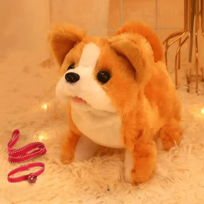 Walking Plush Dog Toy with Bark Sound, Moving Ears – Battery - Operated - Babies Mall