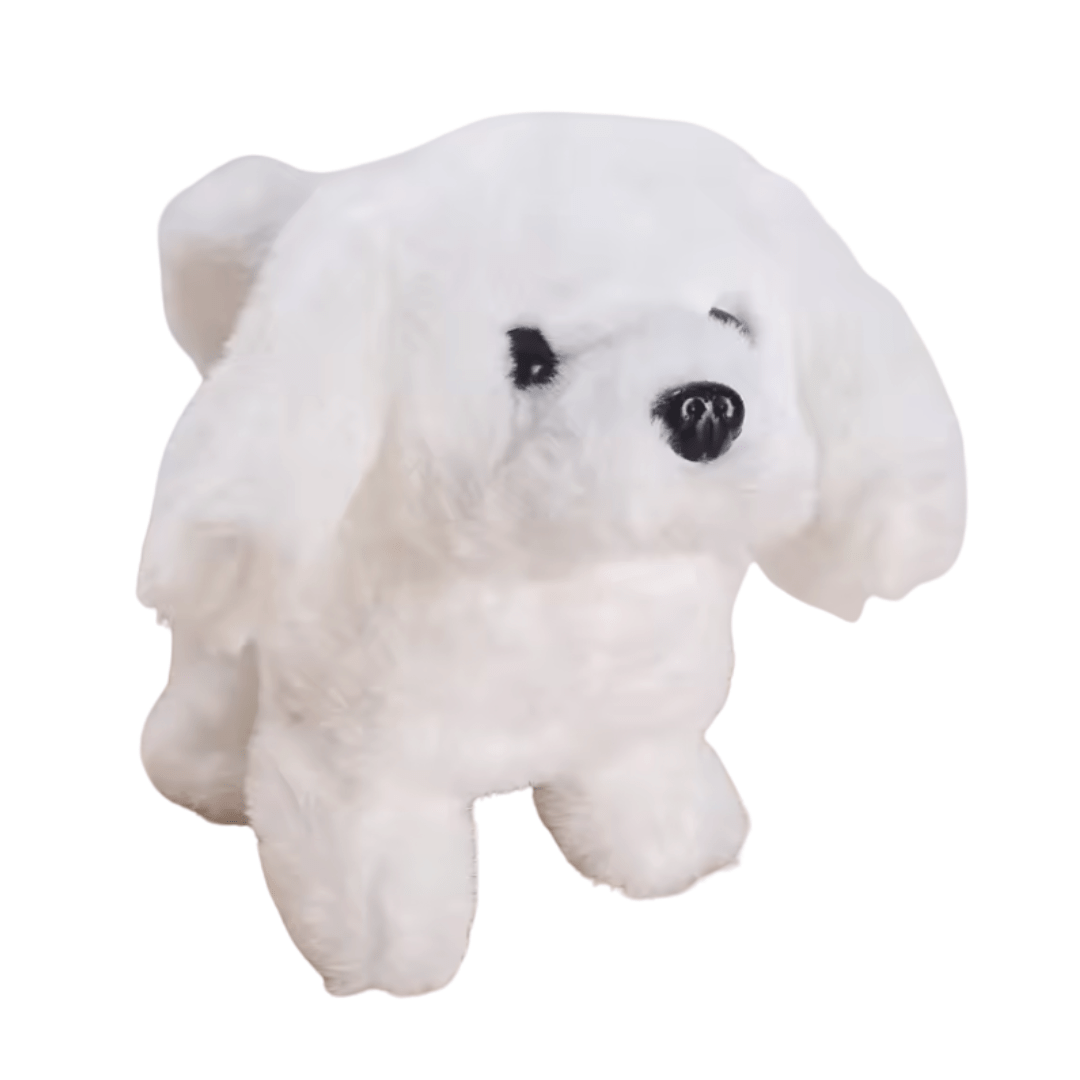 Walking Plush Dog Toy with Bark Sound, Moving Ears – Battery - Operated - Babies Mall